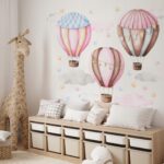 Naklejki dla dziewczynek na ścianę Balony różowe - obrazek 6