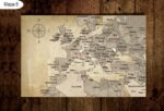 Naklejka ścienna Mapa Świata Europy - obrazek 8