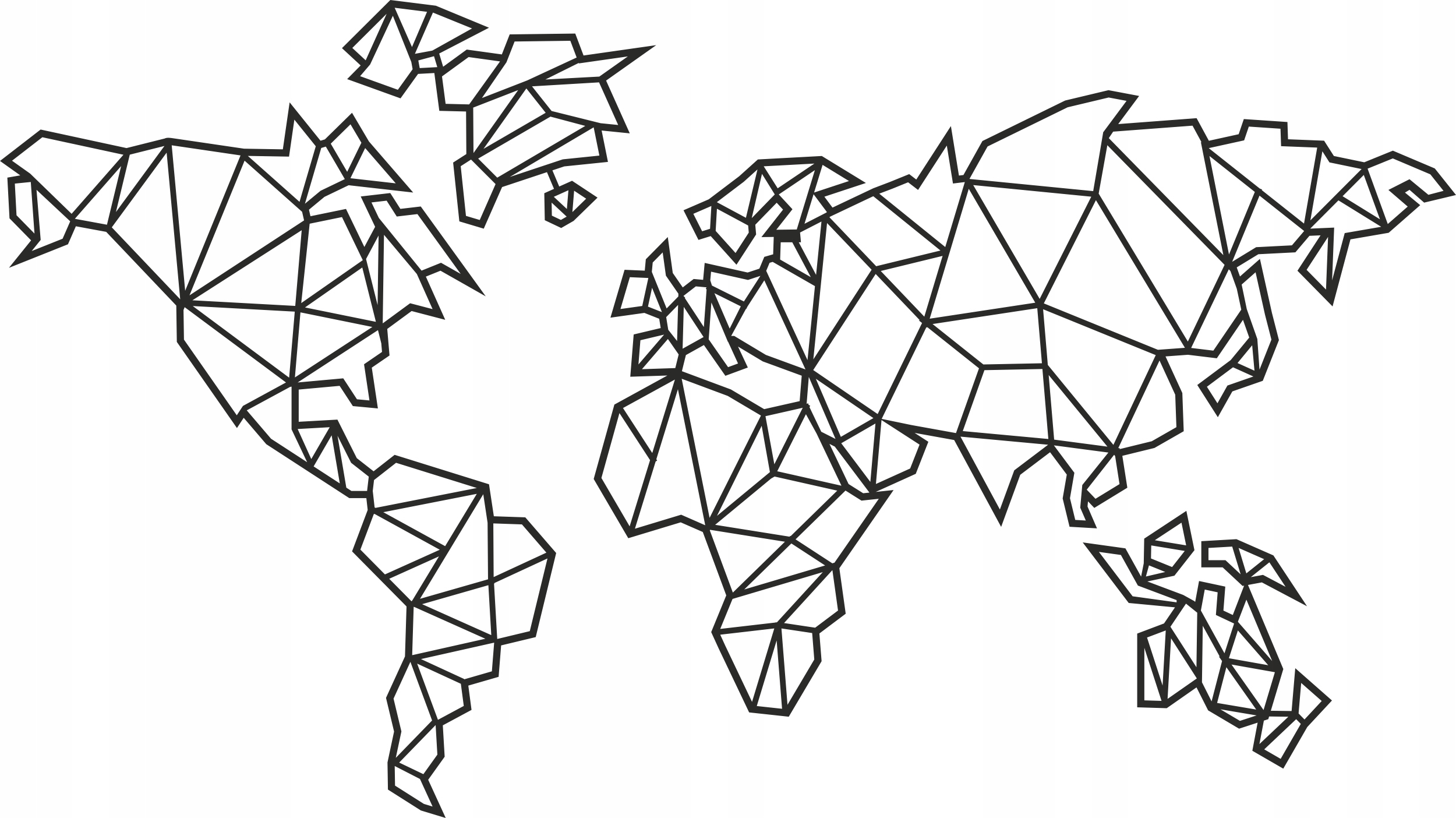 ef04dd754625be0254c4783731b4 Naklejka ścienna Mapa Świata Geometryczna - obrazek 1