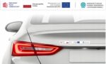 Naklejka na auto samochód 23,2x2cm Program NaszEauto dofinansowanie KPO