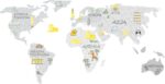 Naklejka kolorowa mapa świata dla dzieci - obrazek 3