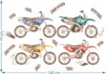 Naklejki dla dzieci na ścianę Motocykle Cross - obrazek 3